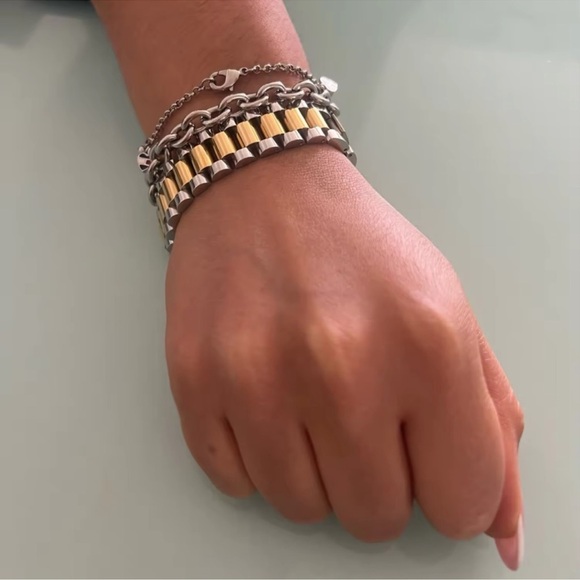 Aesthetic 18K Gold plated Stainless SteelWaterproof  Slake Link Bracelet - Picture 5 of 6